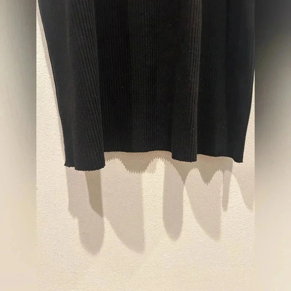VINCE Ribbed High-Neck Tank Dress in Black / Size Large / - Picture 5 of 8